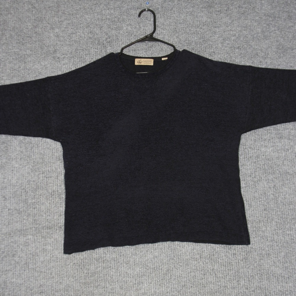 Vintage Lord‎ Taylor Sweater Mens XL Black Wool Blend Casual Classics Pullover